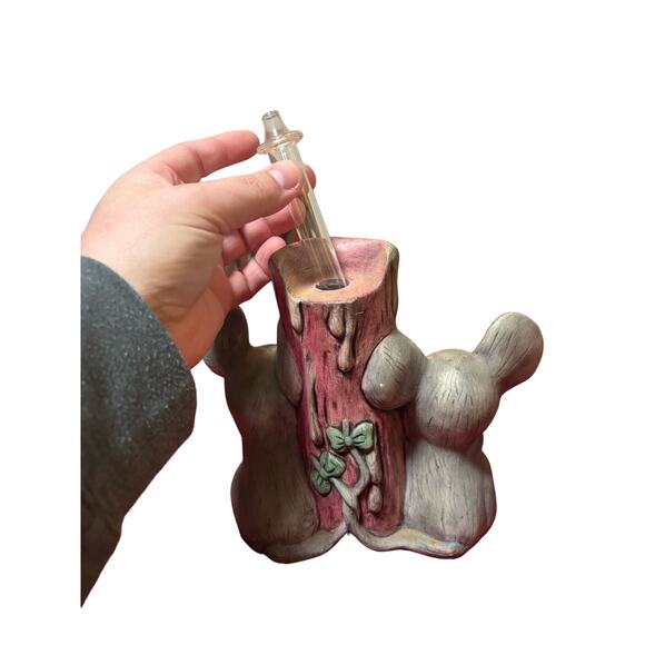 Vintage Christmas Mice with small vase - Picture 4 of 6